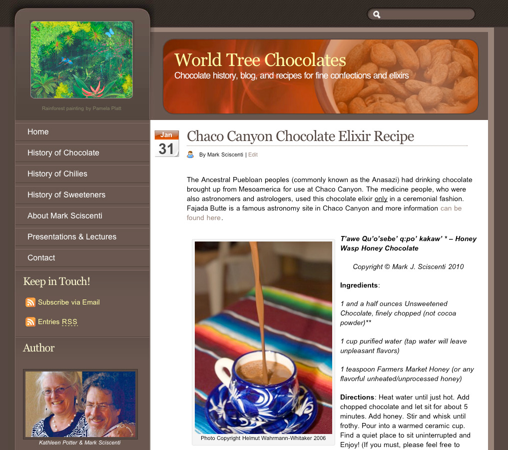 Drinking chocolate recipes and building a site in 4-hours